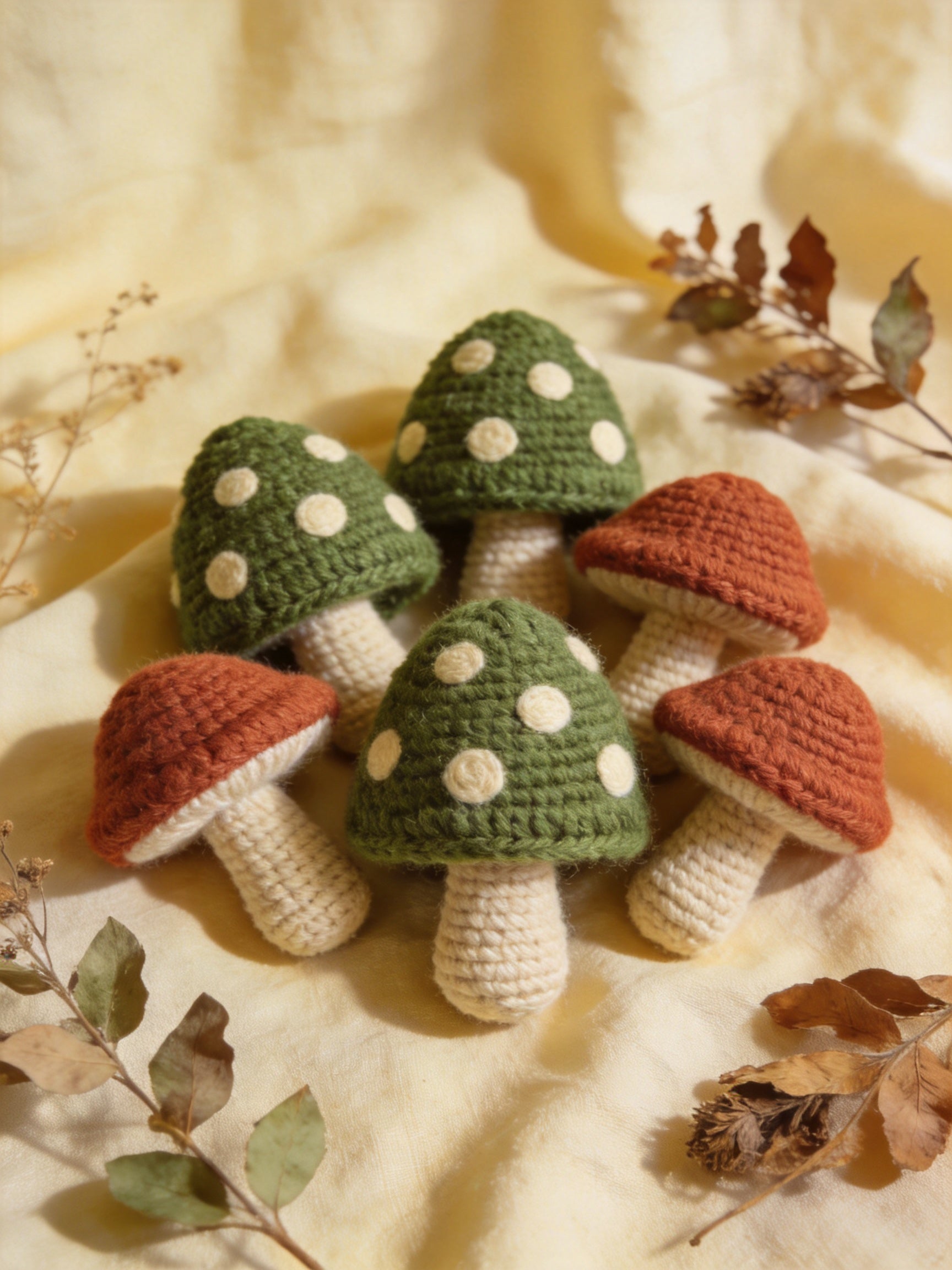 Knotwild mushroom crochet hats