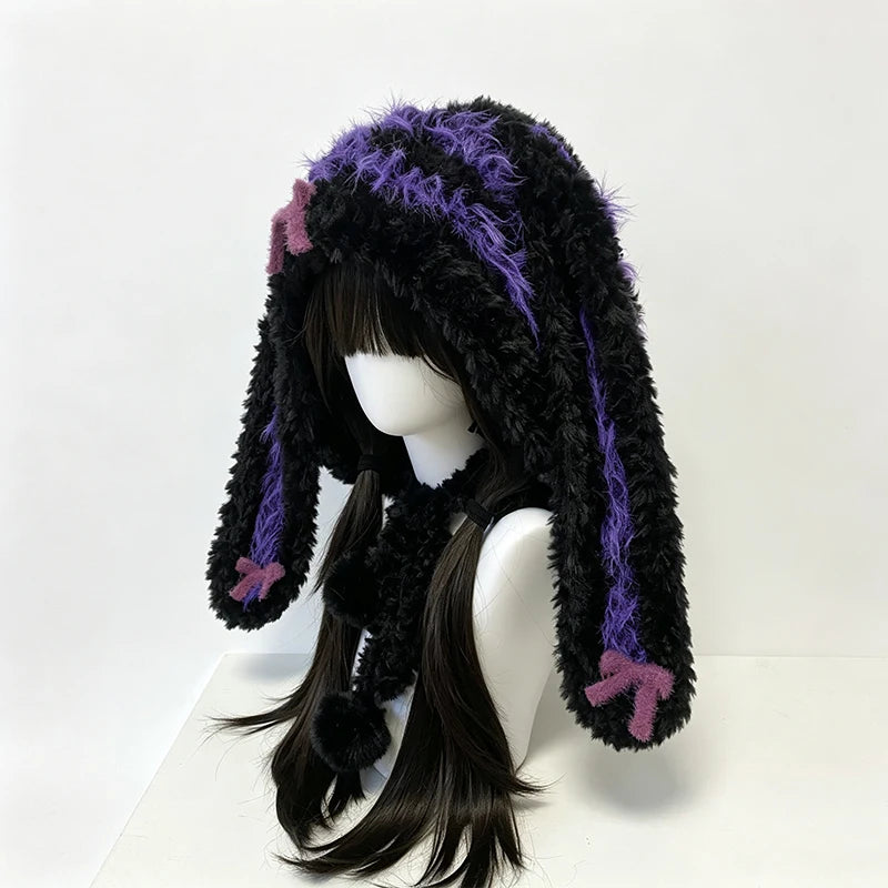 Knotwild Black Purple Bunny Ear Hat – view 4
