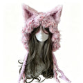 Knotwild Pink Purple Fox Ear Hood