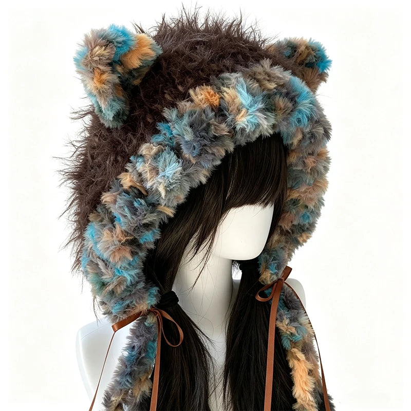 Knotwild Mottled Brown Cat Ear Hood – view 6