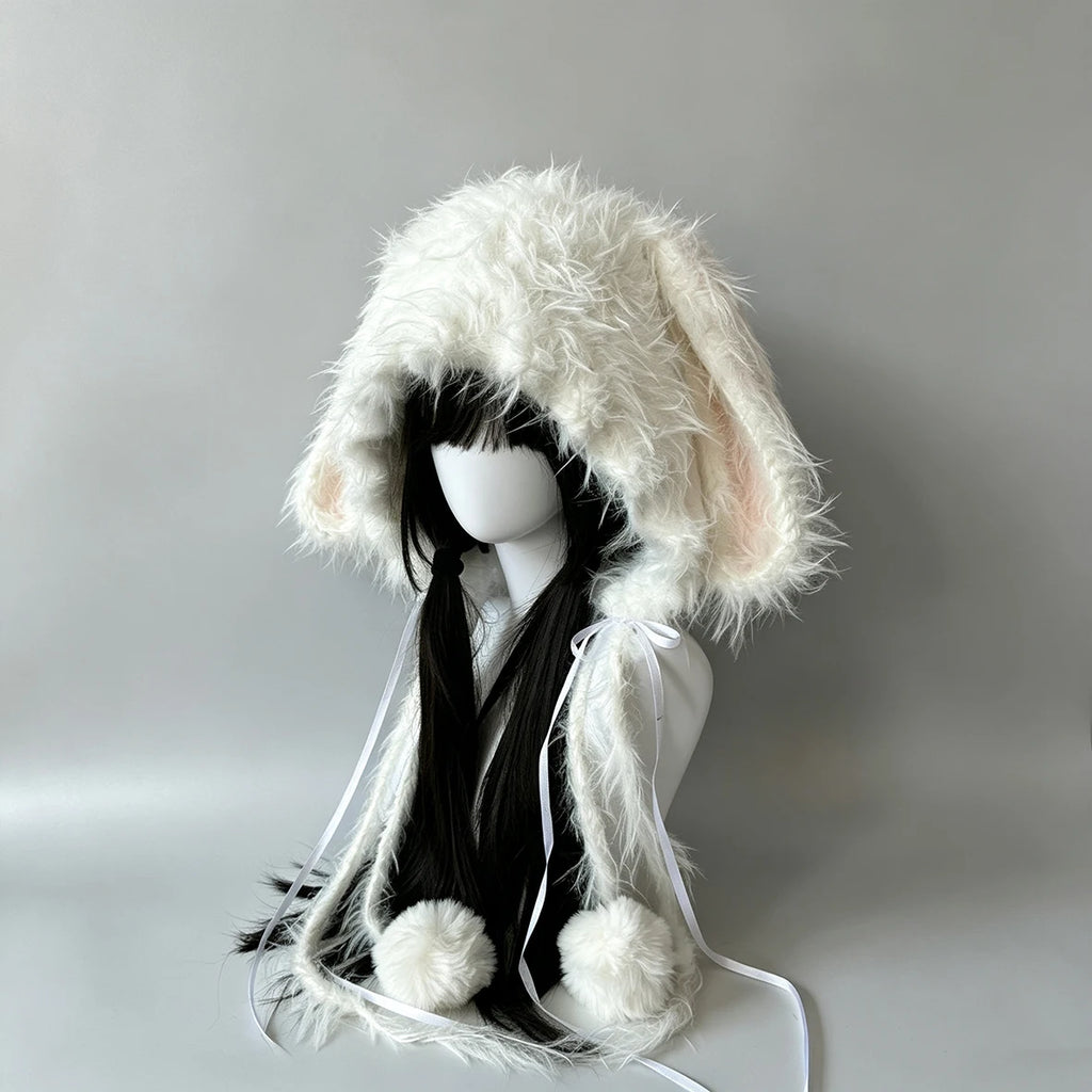 Knotwild White Black Bunny Ear Hood – view 4