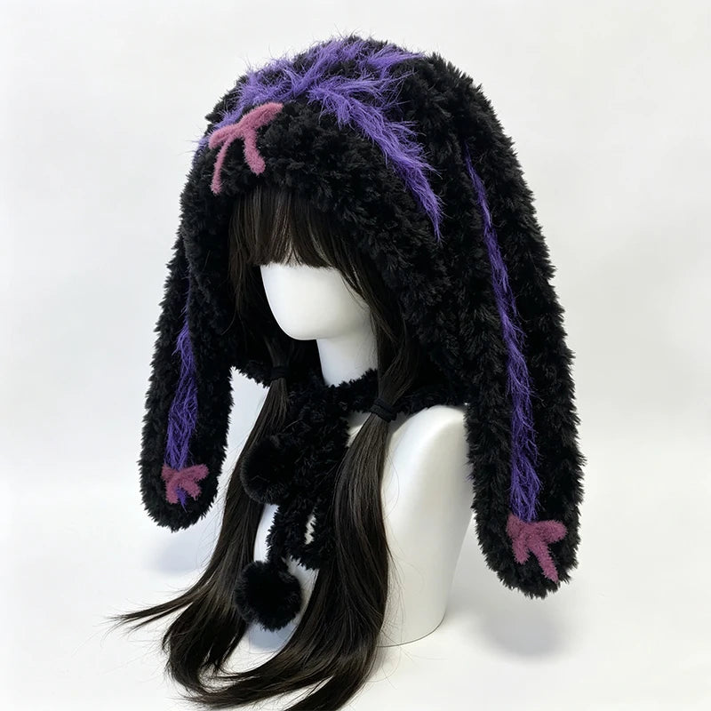 Knotwild Black Purple Bunny Ear Hat – view 6