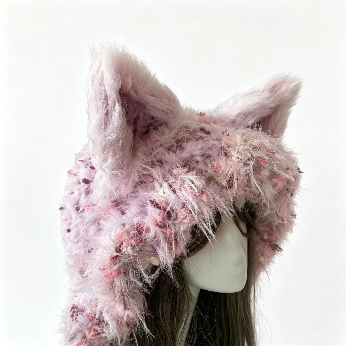 Knotwild Pink Purple Fox Ear Hood – view 3
