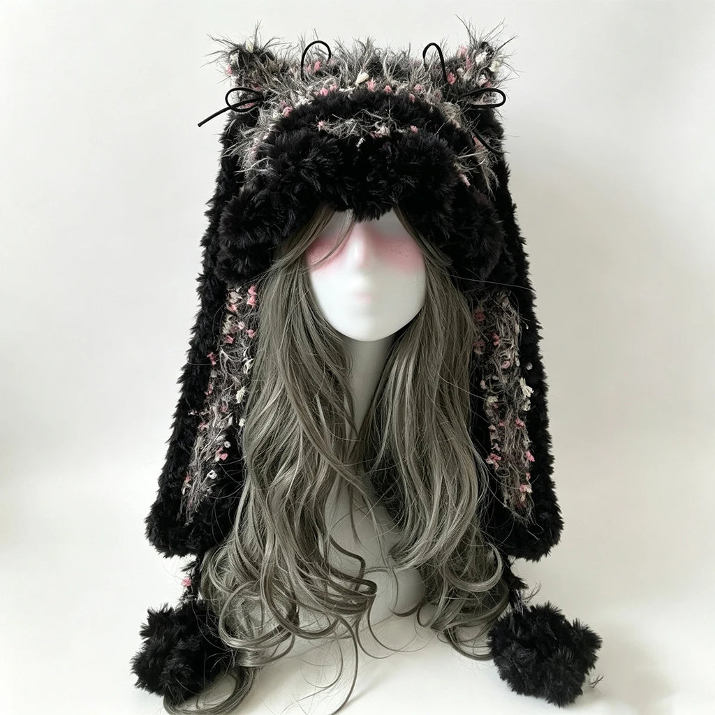 Knotwild Black Floral Bunny Ear Hat – view 2