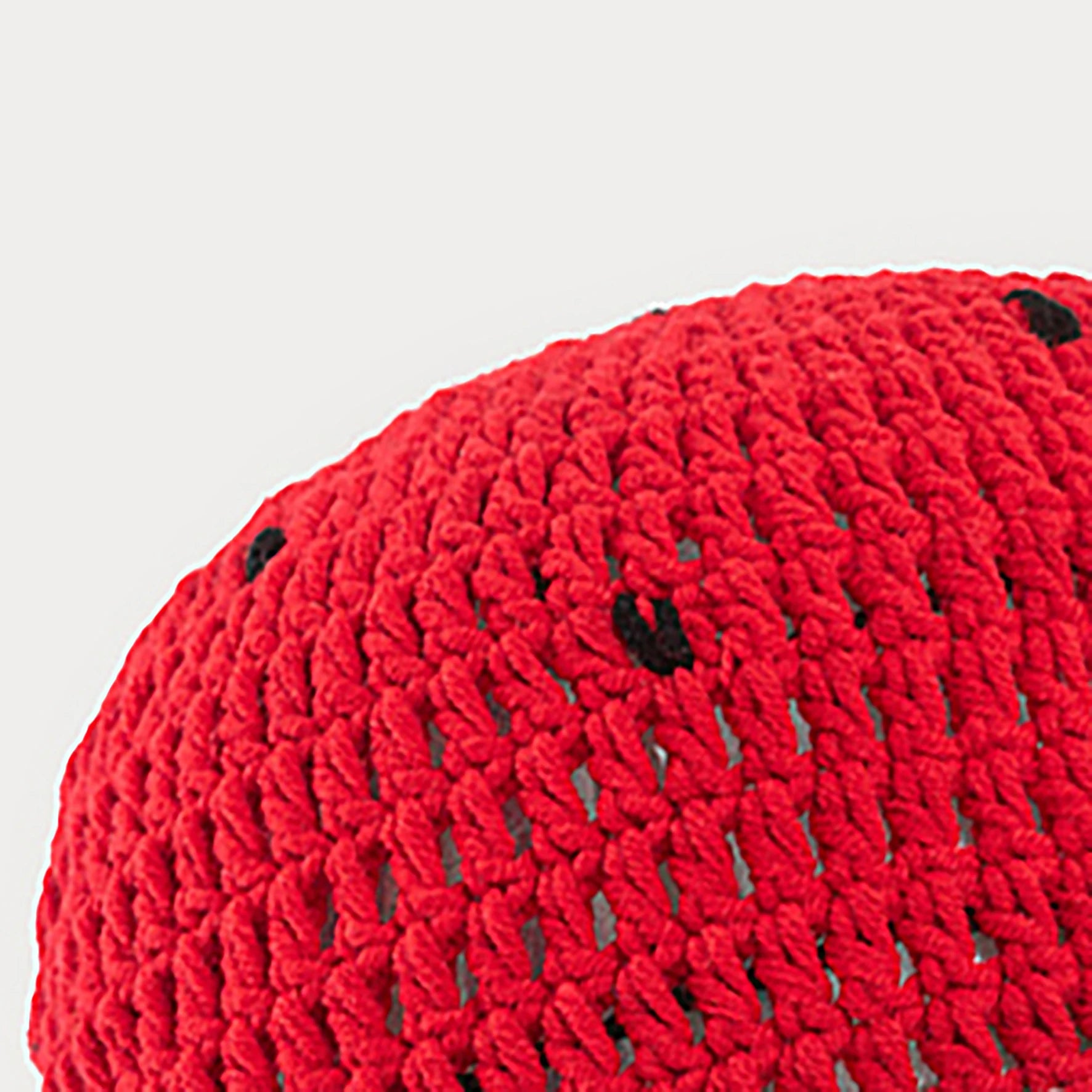 Knotwild watermelon pattern crochet bucket hat with ruffle brim