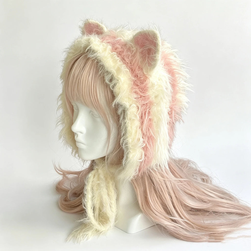 Knotwild Yellow Pink Cat Ear Hood – view 2