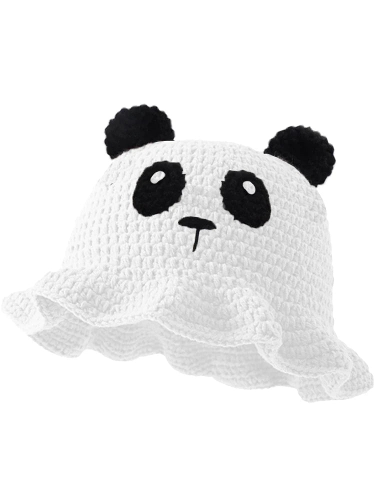 Knotwild neutral crochet cartoon animal ear fisherman hat