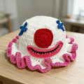 Knotwild handmade crochet clown fisherman hat with smiley face