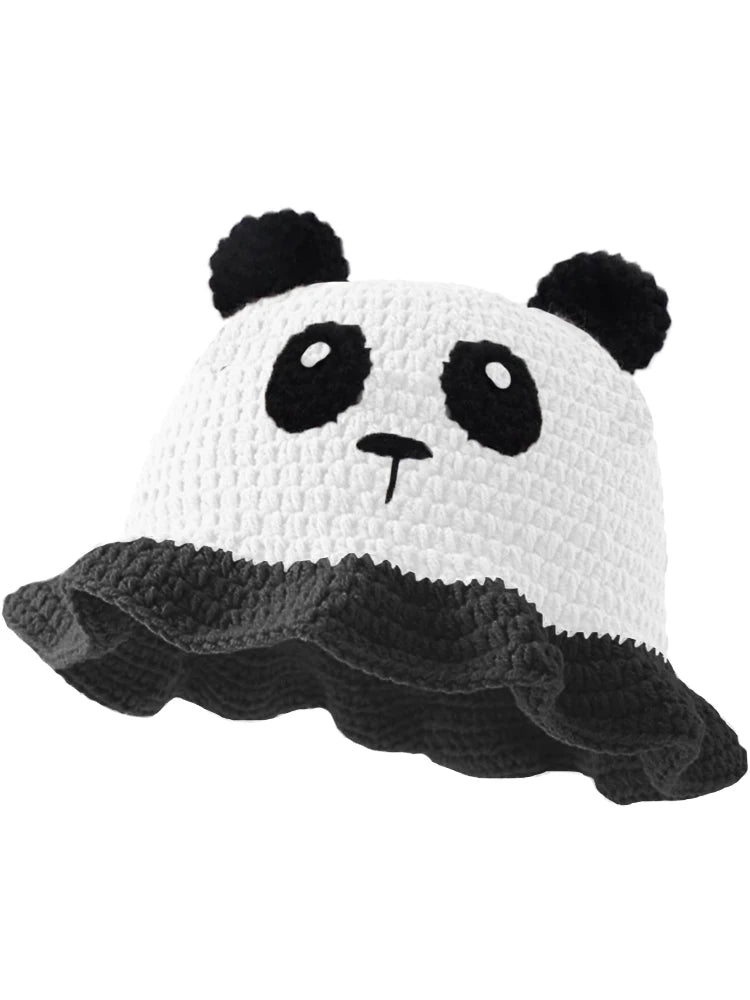 Knotwild neutral crochet cartoon animal ear fisherman hat