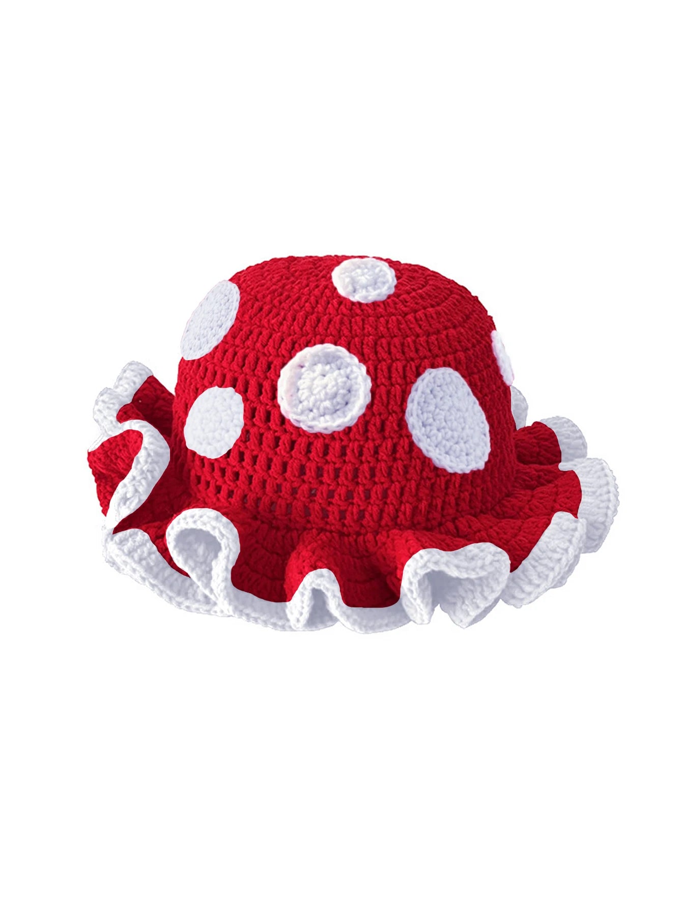 Knotwild red strawberry bohemian crochet fisherman hat