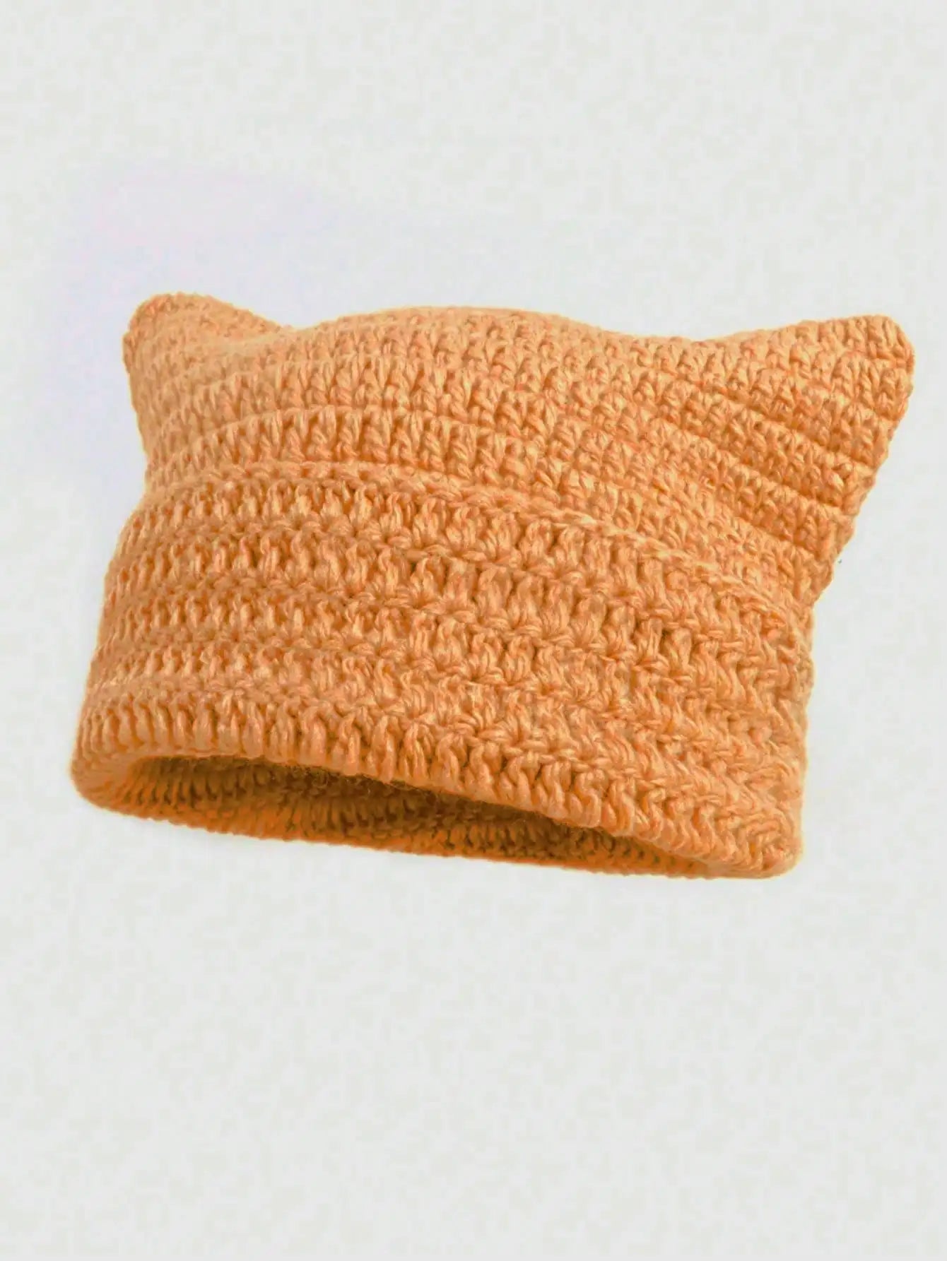 Knotwild warm cat ear striped punk Y2K crochet bucket hat
