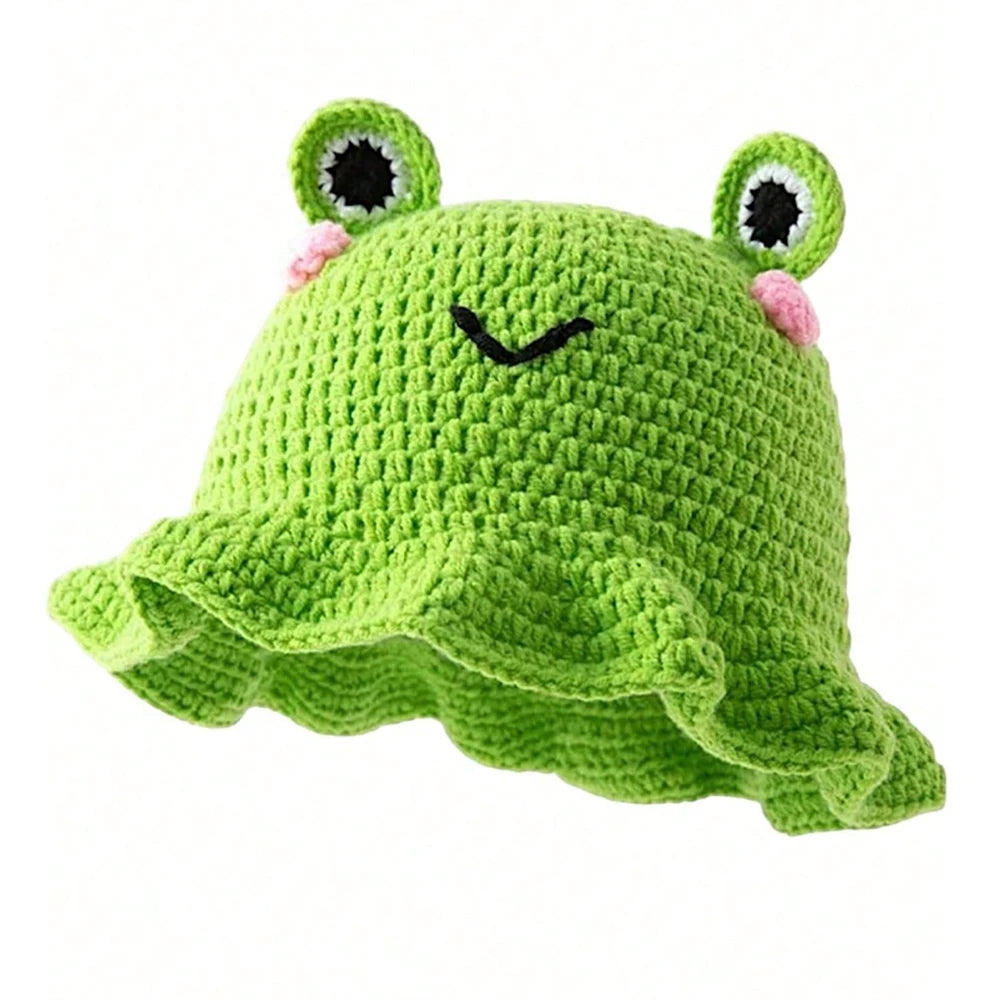Knotwild neutral crochet cartoon animal ear fisherman hat