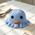 Knotwild handmade crochet duck bucket hat with ruffle brim