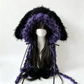 Knotwild Black Purple Bunny Ear Hood