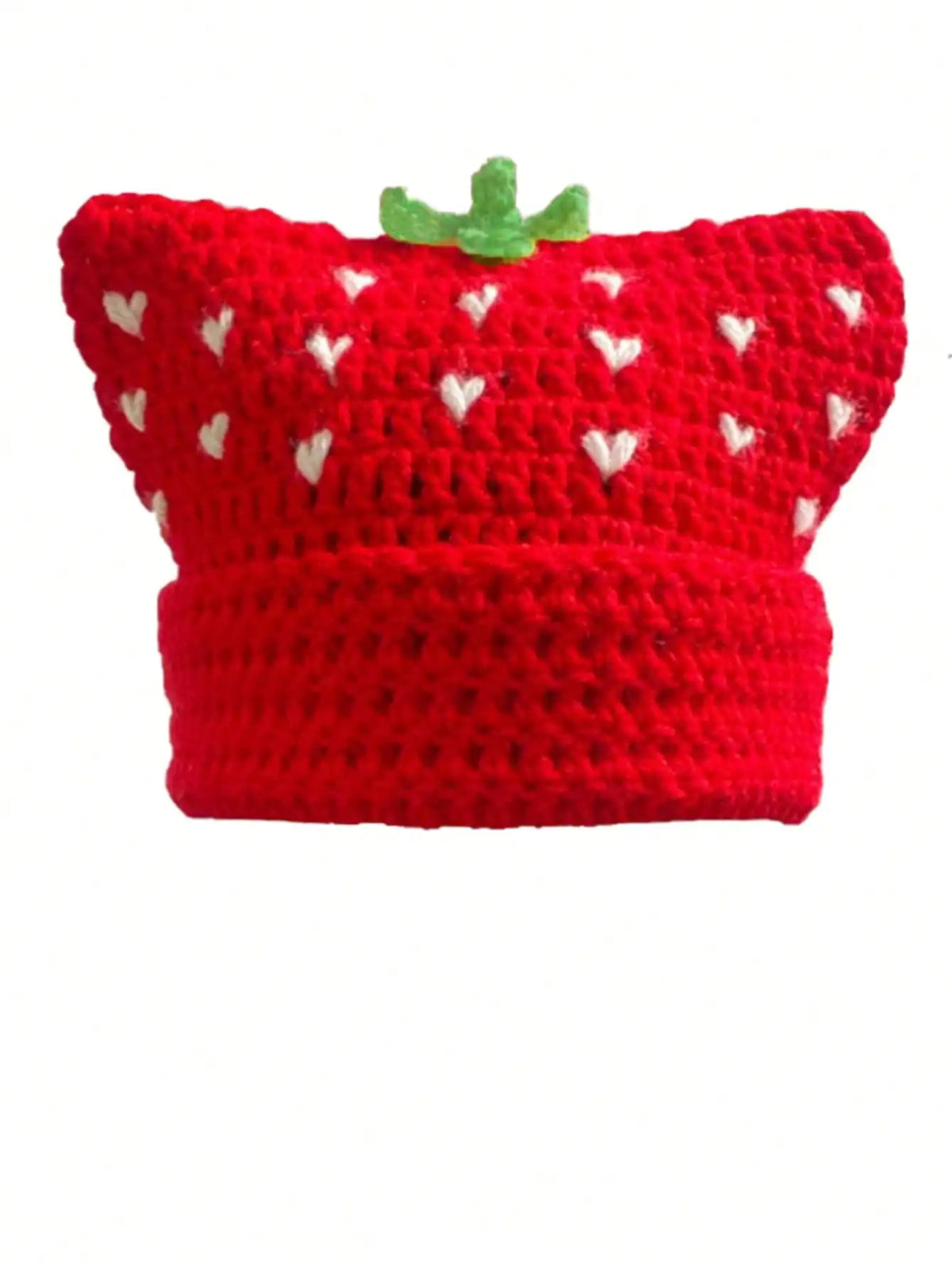 Knotwild red strawberry bohemian crochet fisherman hat