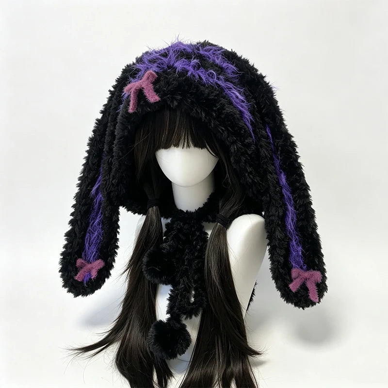 Knotwild Black Purple Bunny Ear Hat – view 5
