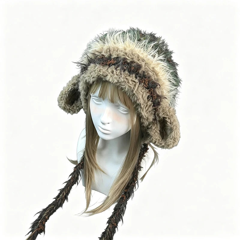 Knotwild Khaki Lamb Ear Hood – view 5