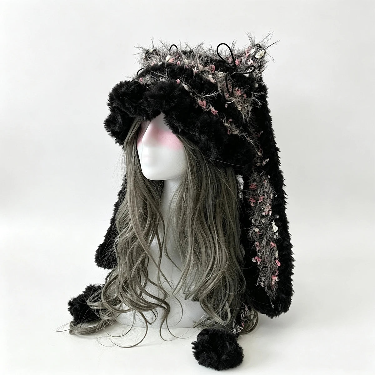 Knotwild Black Floral Bunny Ear Hat – view 4