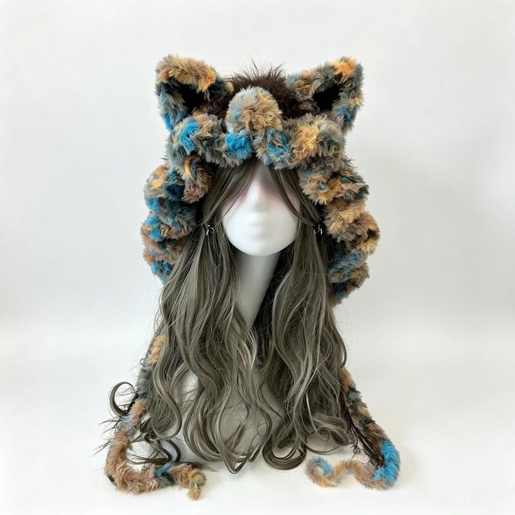 Knotwild Brown Ruffled Cat Ear Hat