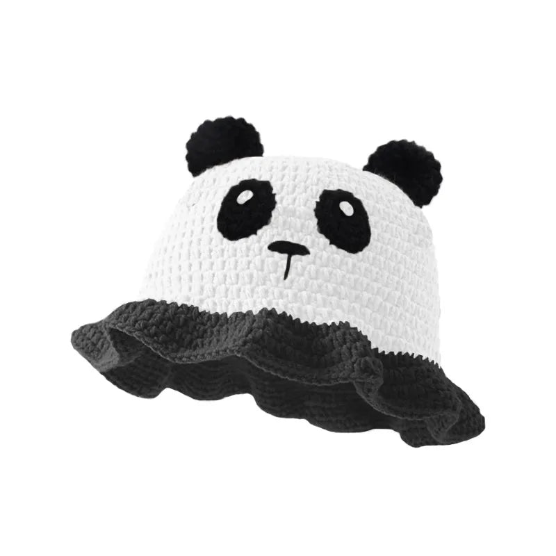 Knotwild neutral crochet cartoon animal ear fisherman hat