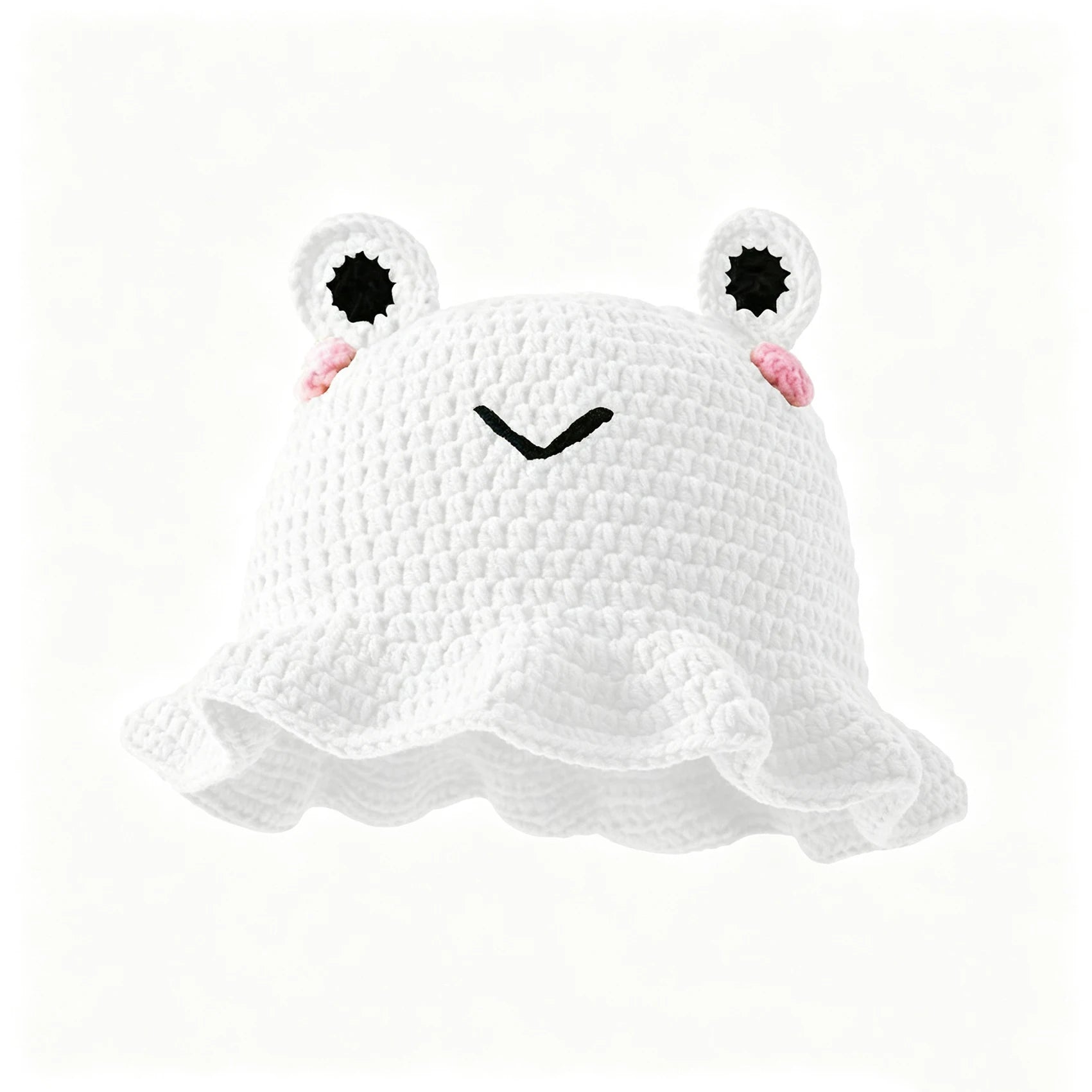 Knotwild cartoon frog hand-crocheted knit fisherman hat