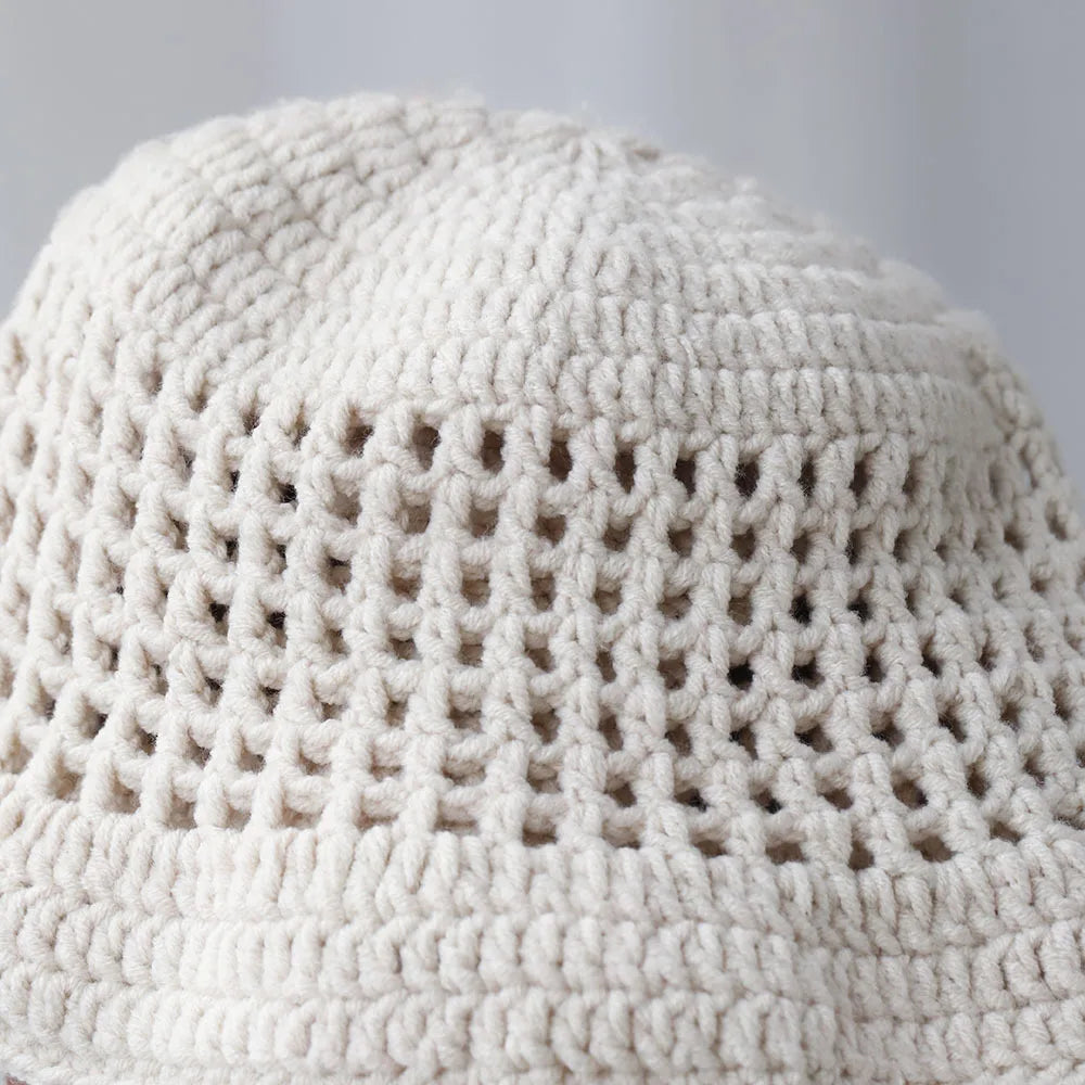 Knotwild crochet hollow-out foldable UV sun bucket hat