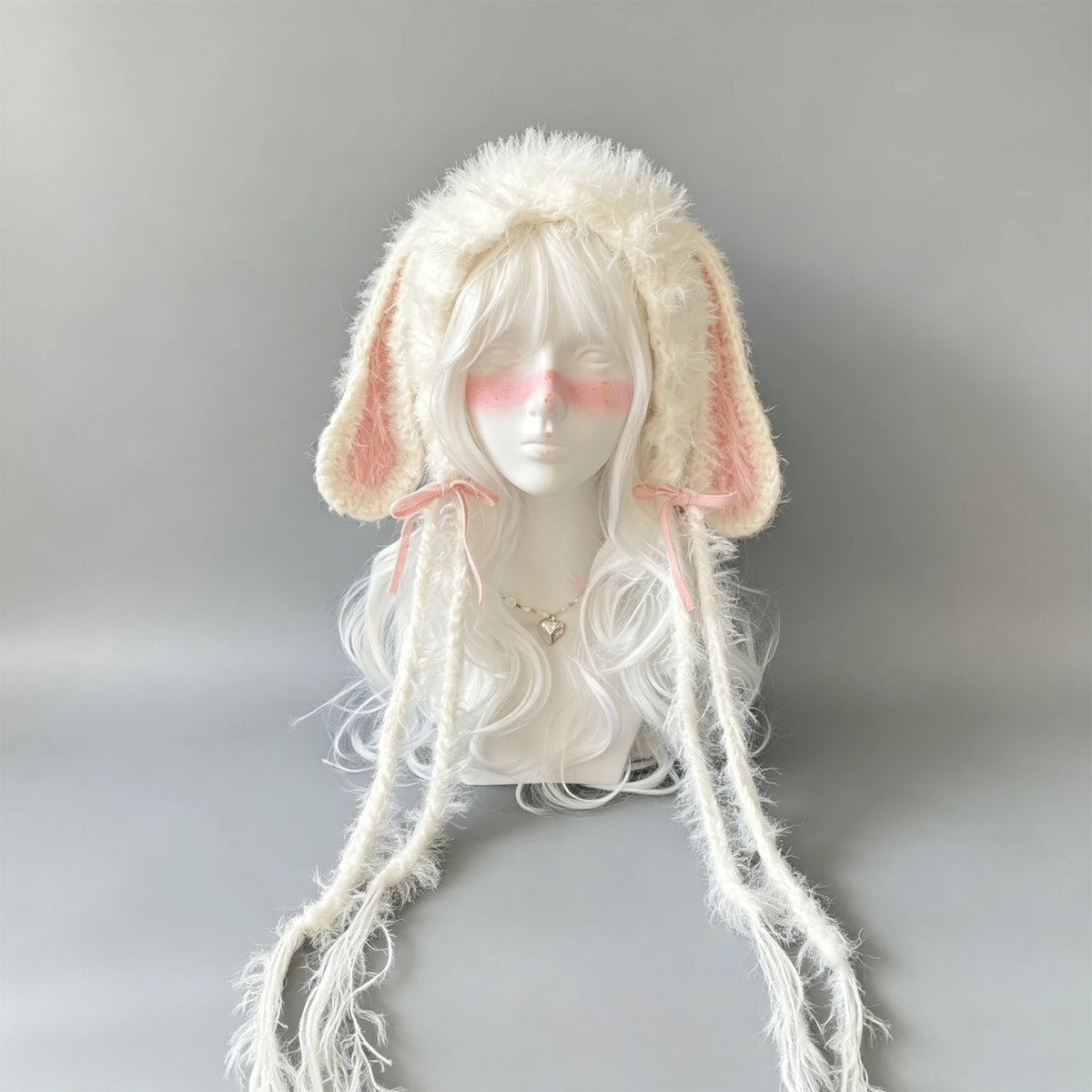 Knotwild White Pink Bunny Ear Hat – view 2