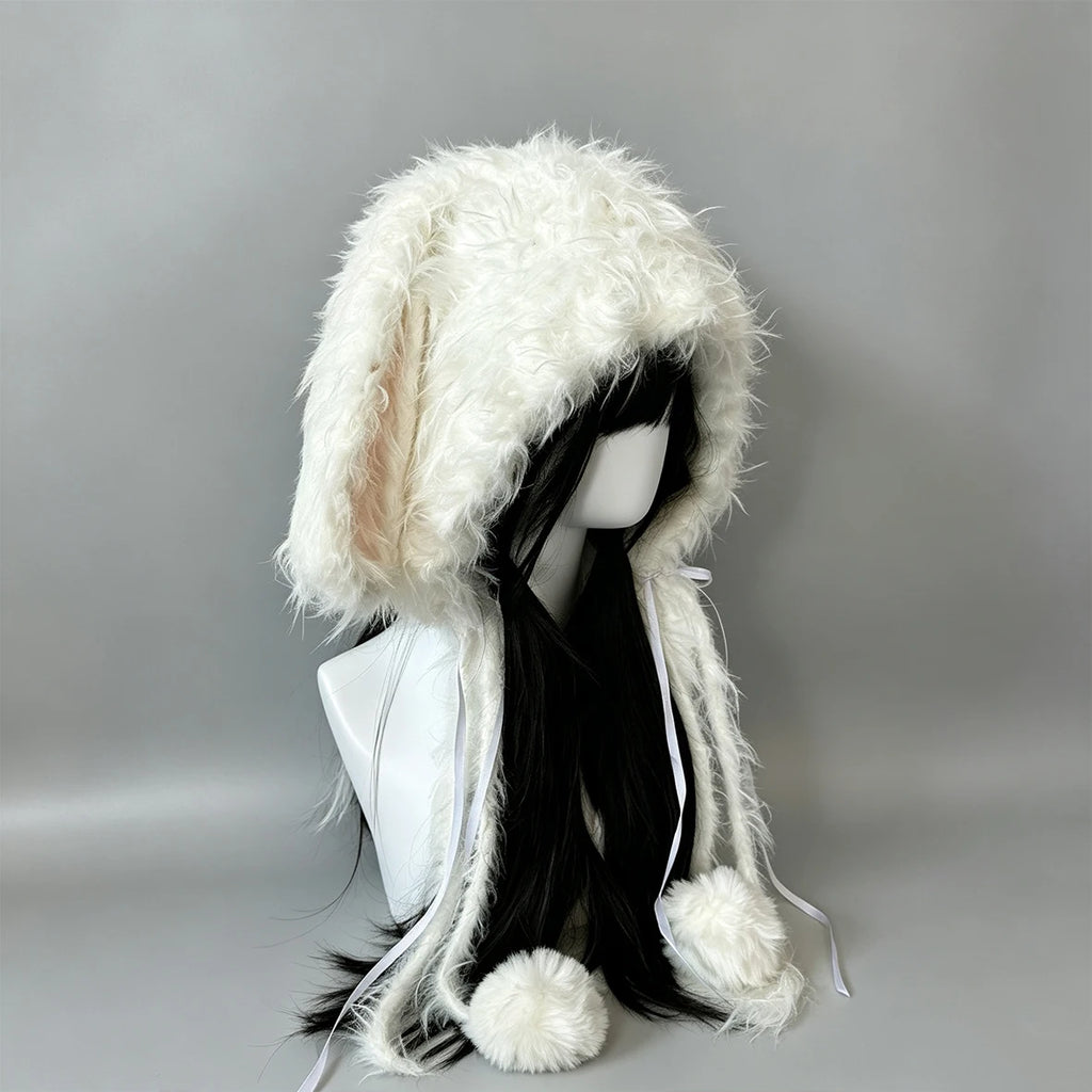 Knotwild White Black Bunny Ear Hood – view 3