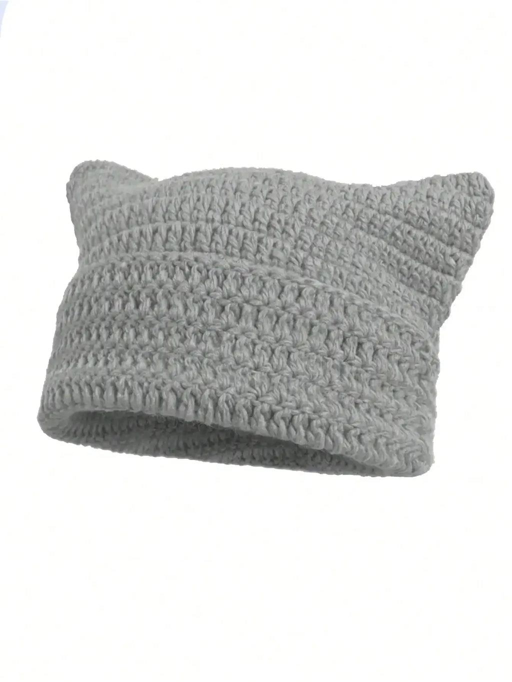 Knotwild warm cat ear striped punk Y2K crochet bucket hat