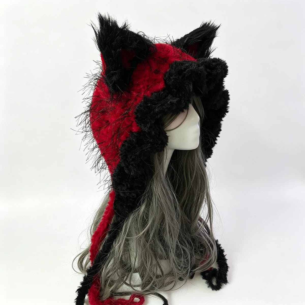 Knotwild Black Red Fox Ear Hood – view 5