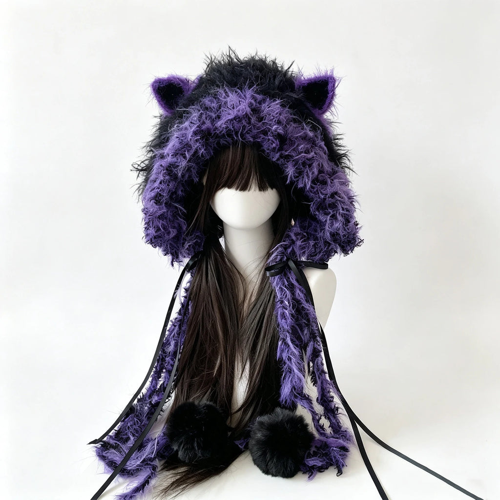 Knotwild Black Purple Cat Ear Hat – view 2