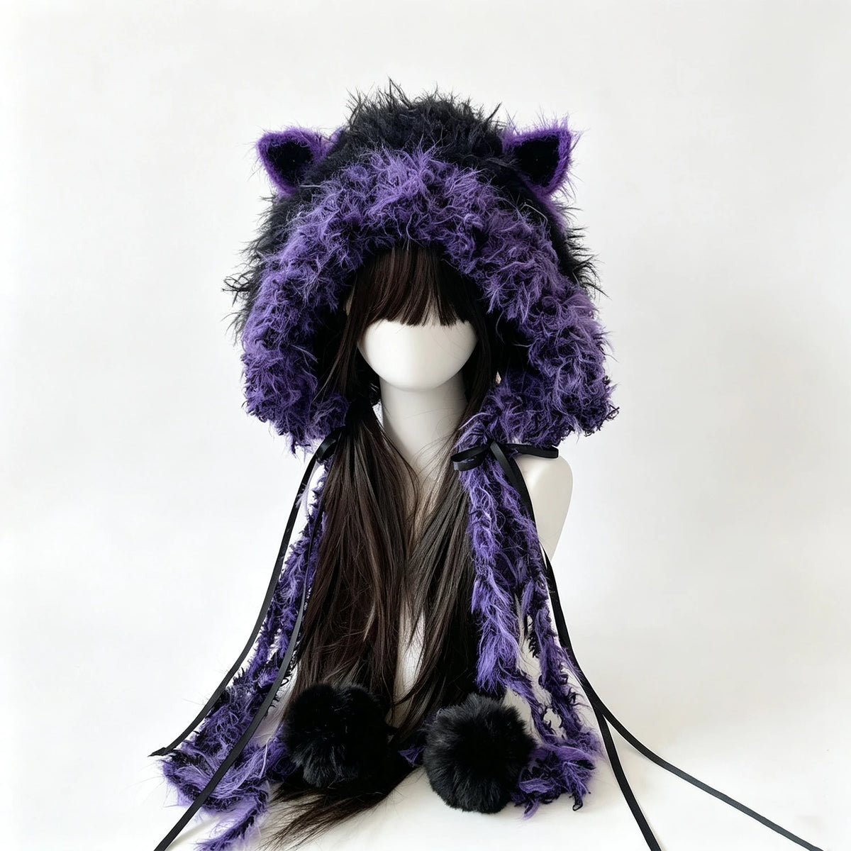Knotwild Black Purple Cat Ear Hat – view 2