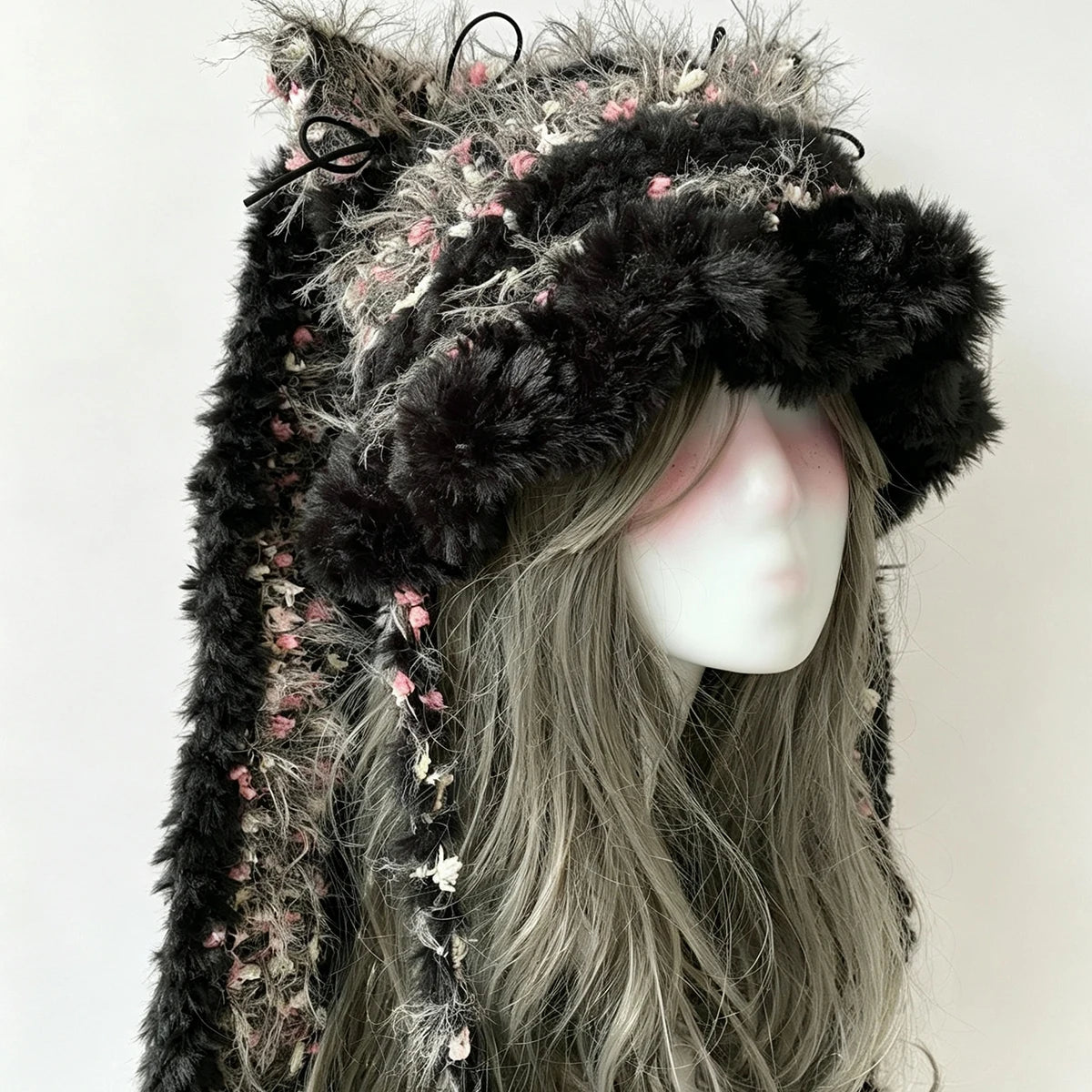 Knotwild Black Floral Bunny Ear Hat – view 5