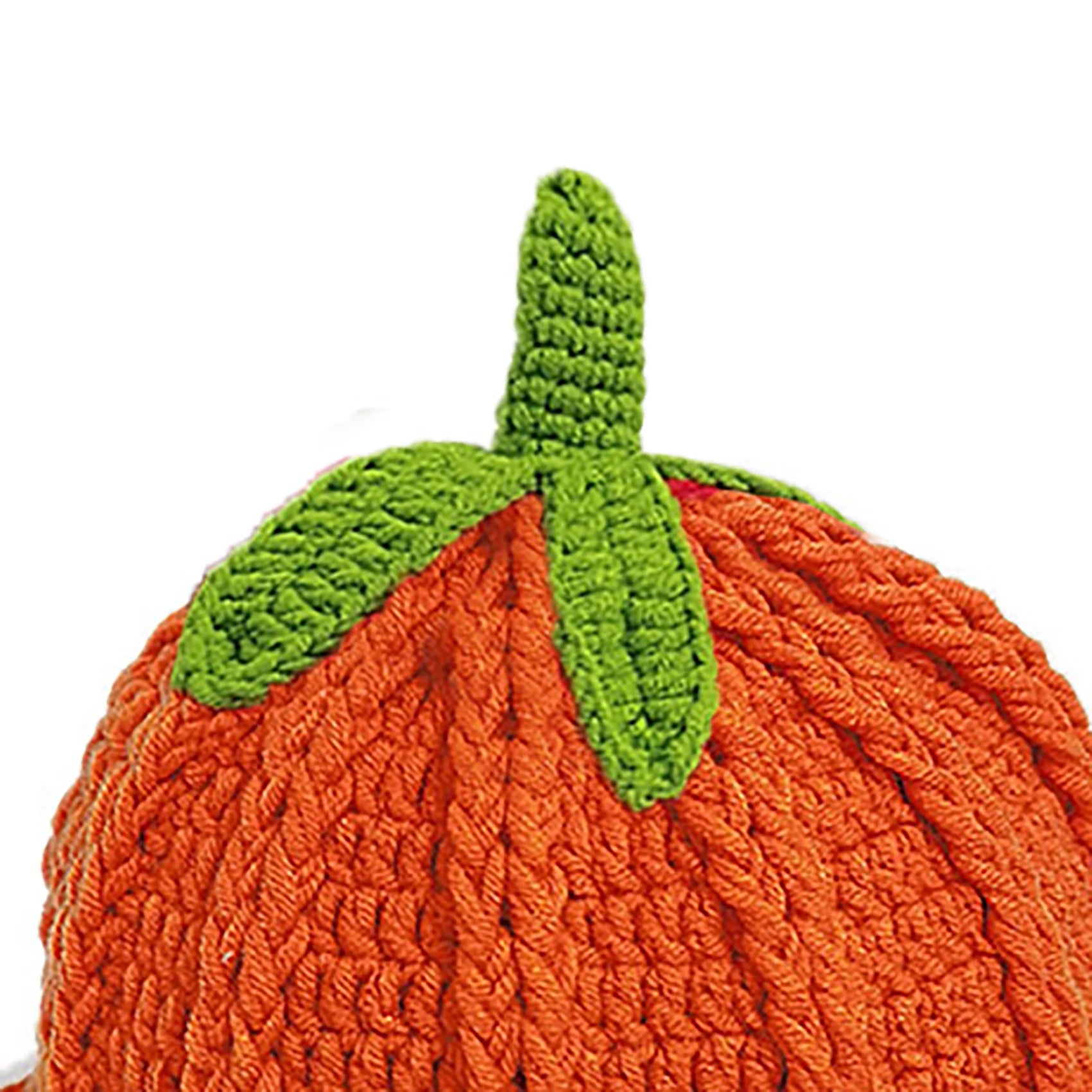 Knotwild hand-crocheted persimmon-colored ruffled bucket hat