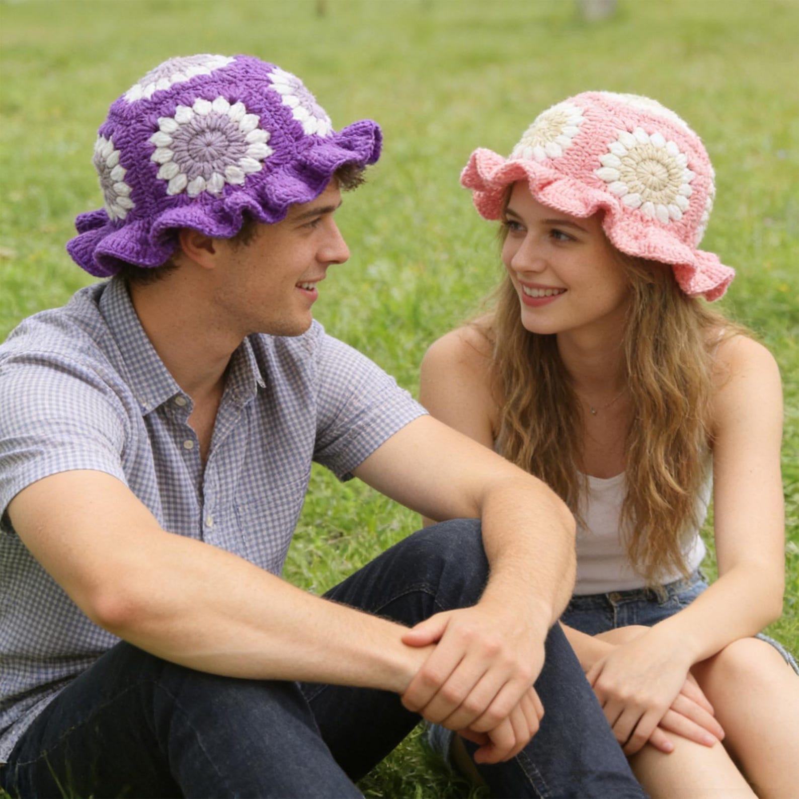 Sunflower Bucket Hat — Ruffle-Brim Hand-Crochet Sun Hat