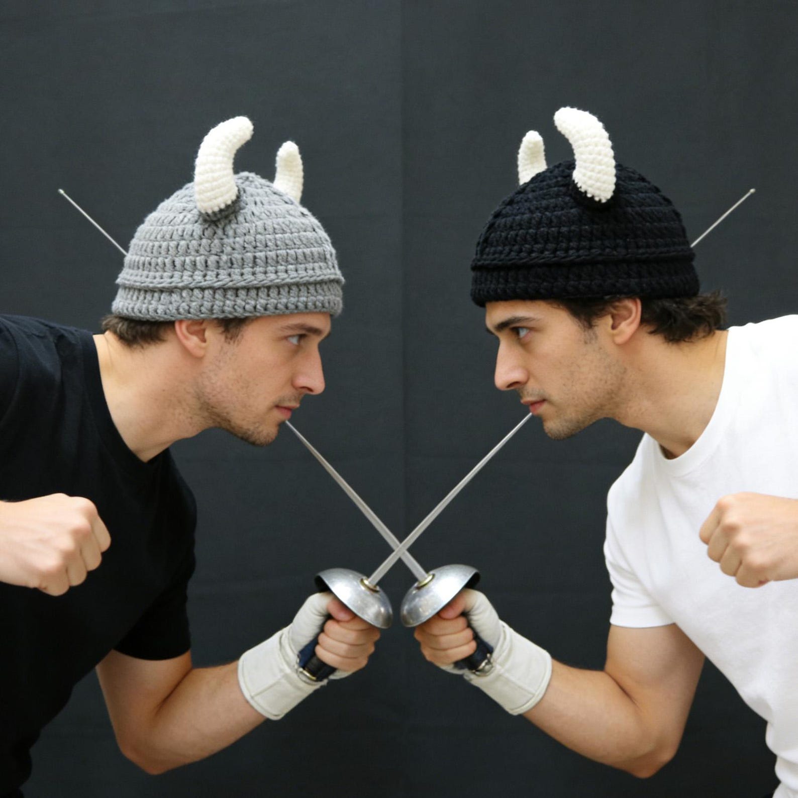 Viking Helmet Hat — Hand-Crochet Horned Cosplay Hat