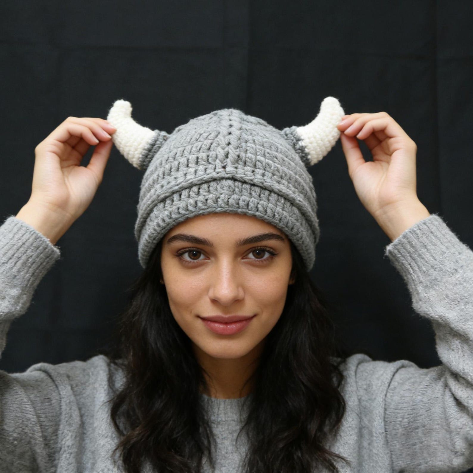 Viking Helmet Hat — Hand-Crochet Horned Cosplay Hat
