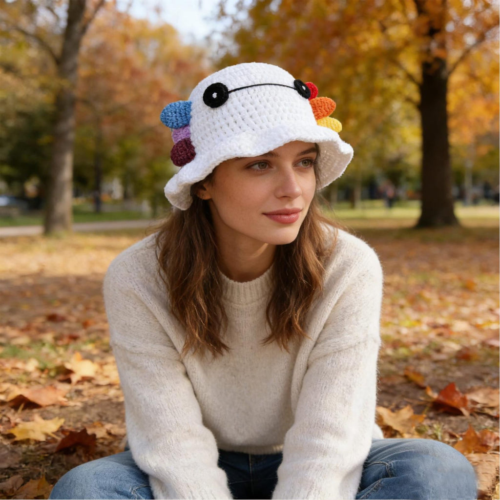 Octopus Hat — Kawaii Amigurumi Hand-Crochet Bucket Hat