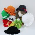 Ruffle Bucket Hat — Hand-Crochet Hat with Removable Bow