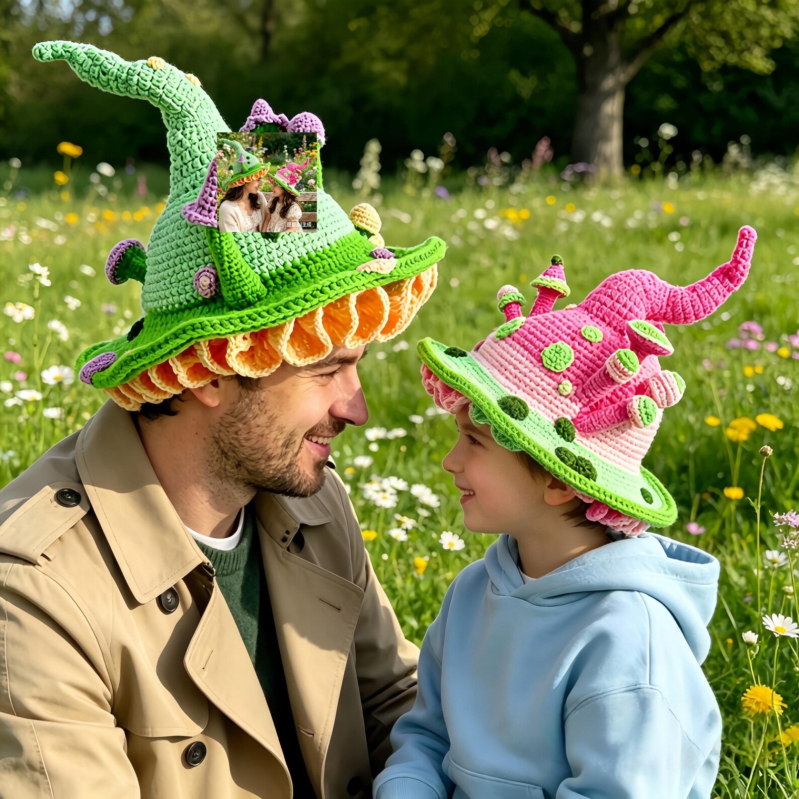 Mushroom Witch Hat — Pointed Hand-Crochet Cottagecore Hat