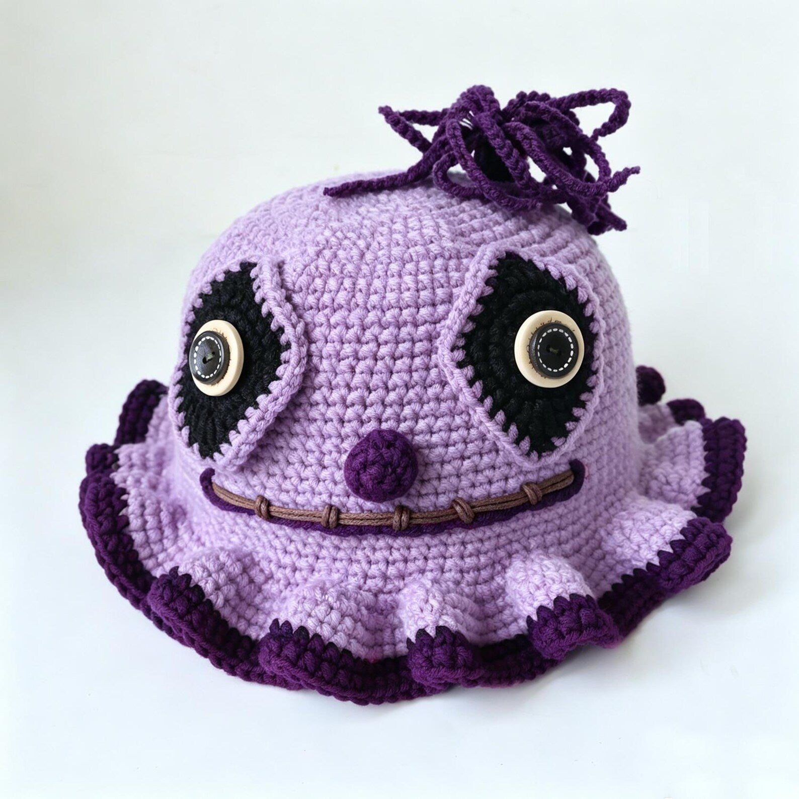 Clown Hat — Ruffle Hand-Crochet Statement Beanie