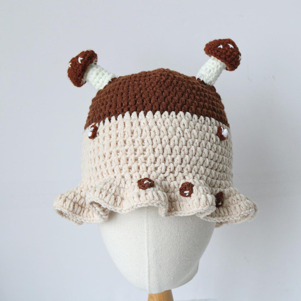 Mushroom Hat Set — Hand-Crochet Human & Pet Matching Bucket Hats