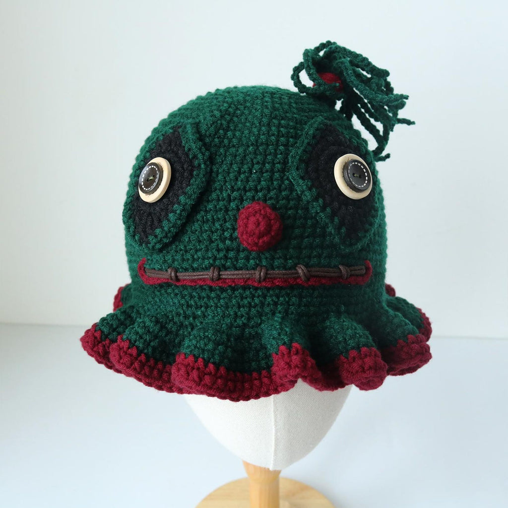 Clown Hat — Ruffle Hand-Crochet Statement Beanie
