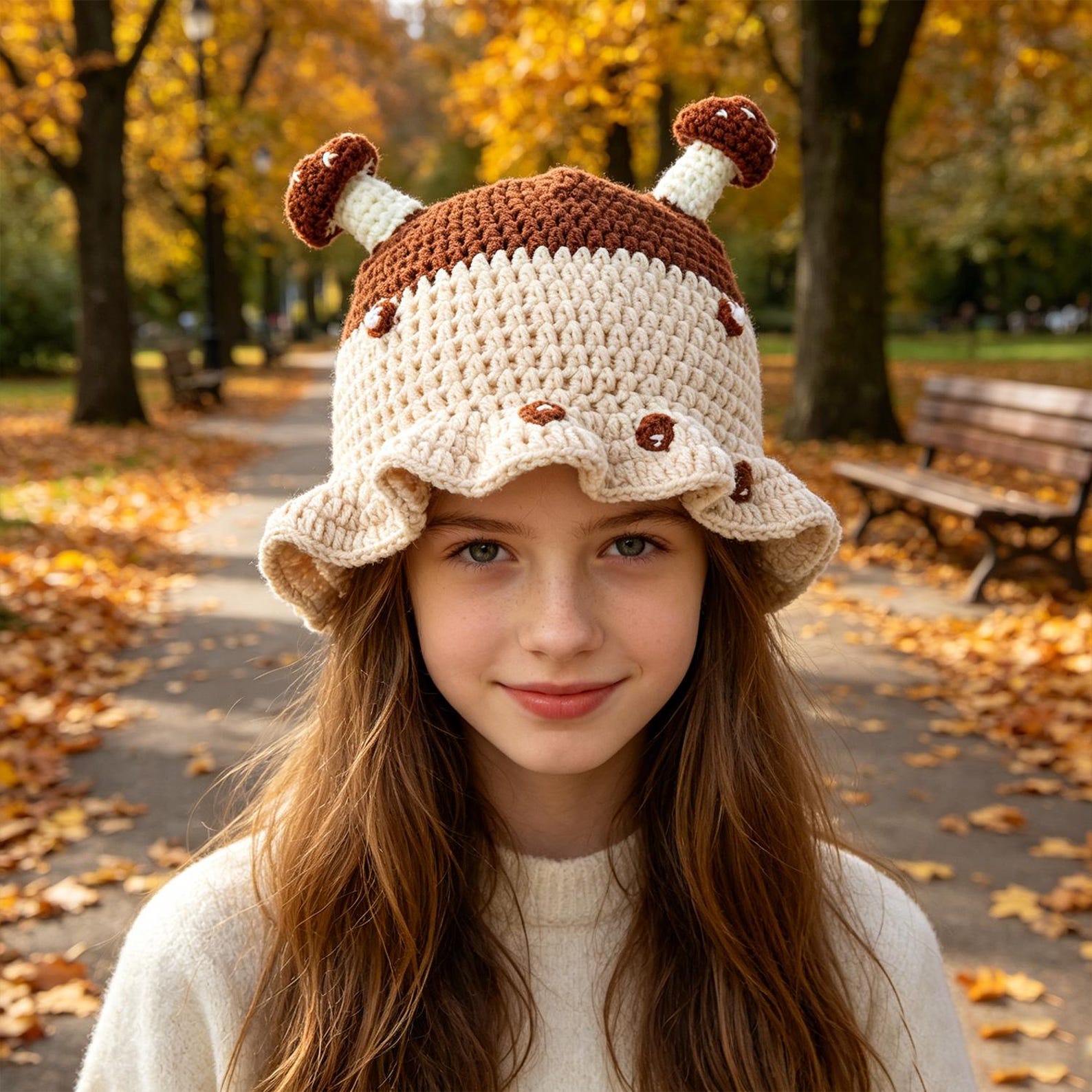 Mushroom Hat Set — Hand-Crochet Human & Pet Matching Bucket Hats