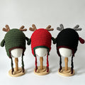 Reindeer Earflap Beanie — Hand-Crochet Family Matching Hat