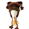 Cat Ear Beanie — Punk Y2K Hand-Crochet Faux-Fur Earflap Hat