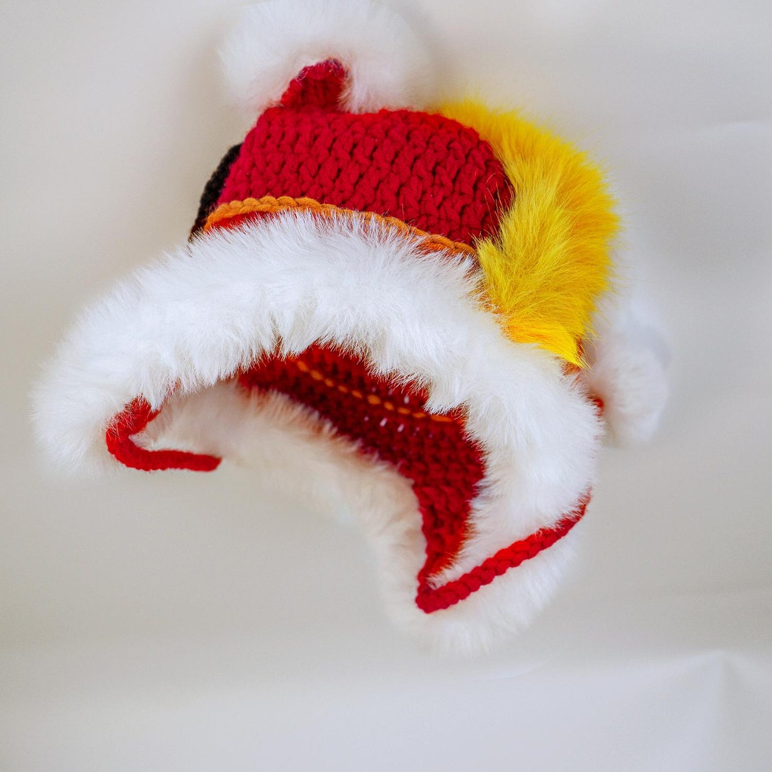 Horse Beanie — Hand-Crochet Faux-Fur Earflap Hat